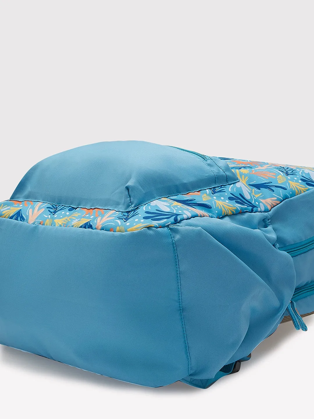 Caprese Xenia X Large Printed Light Blue Laptop Backpack