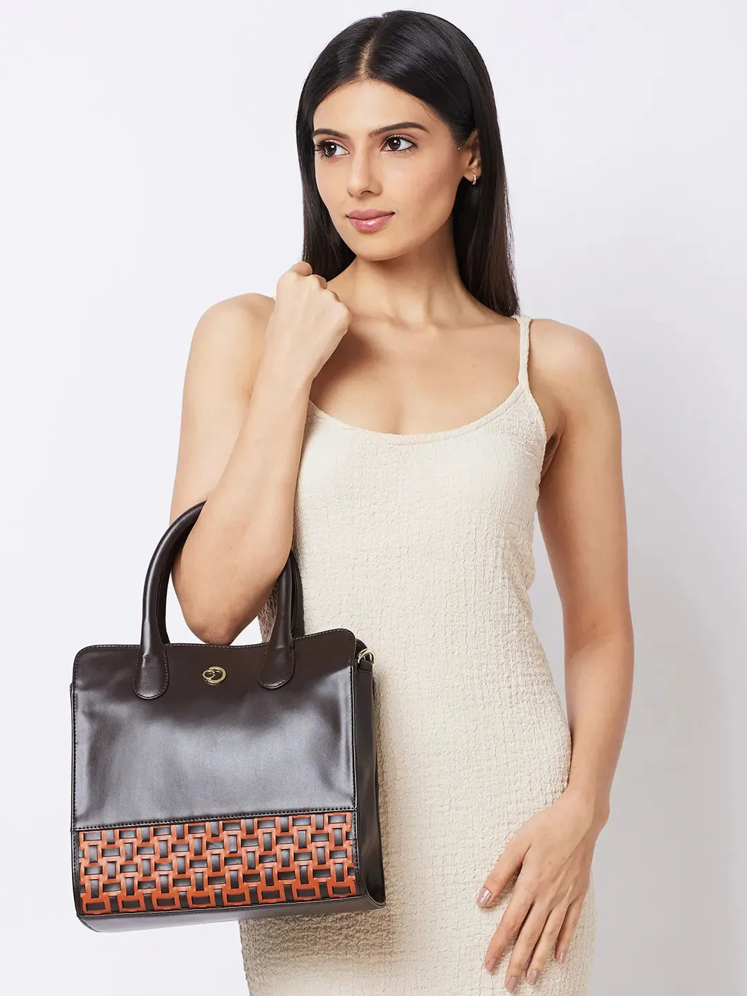 Caprese Zeta Medium Chocolate Tote Bag