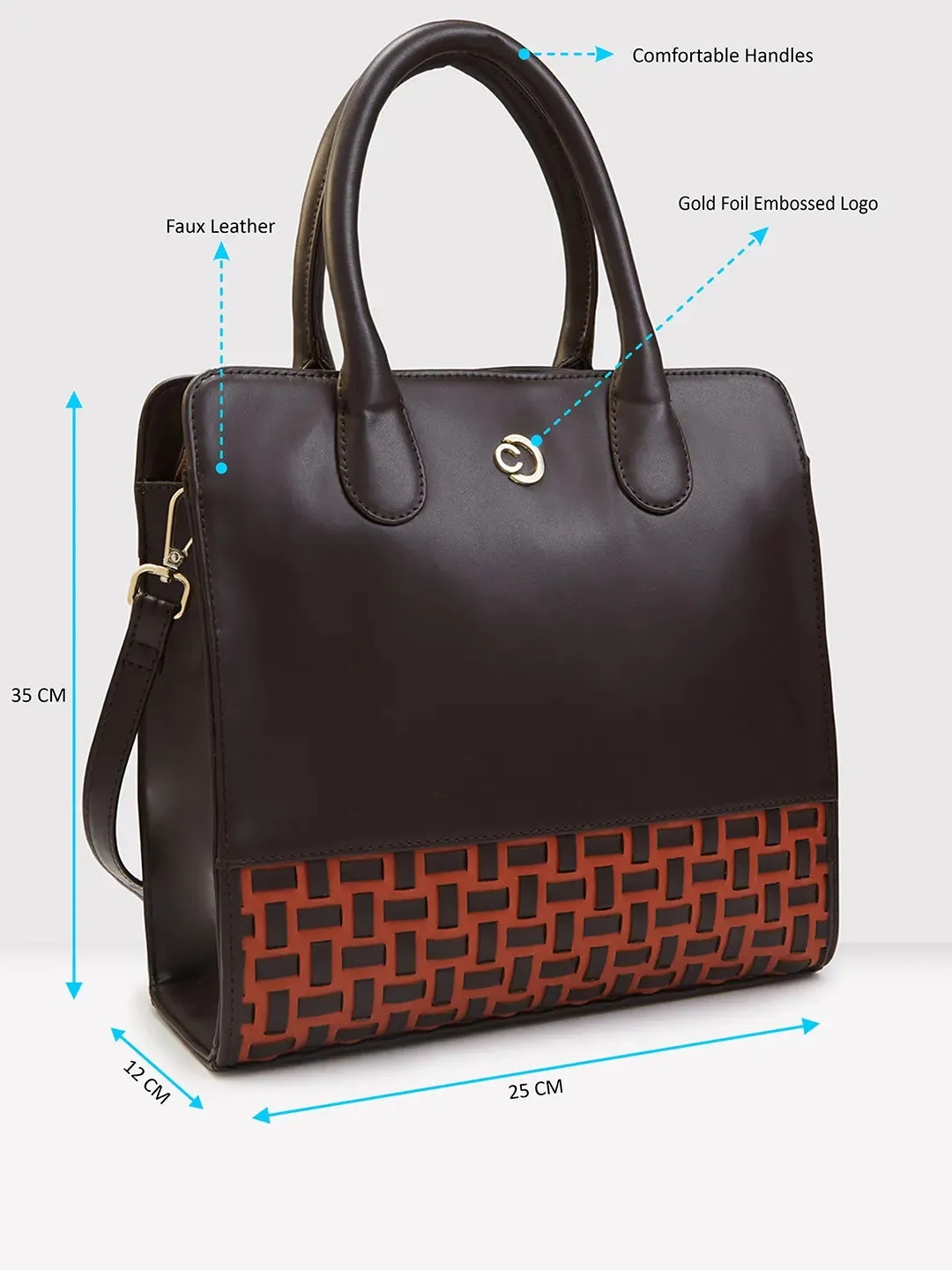 Caprese Zeta Medium Chocolate Tote Bag