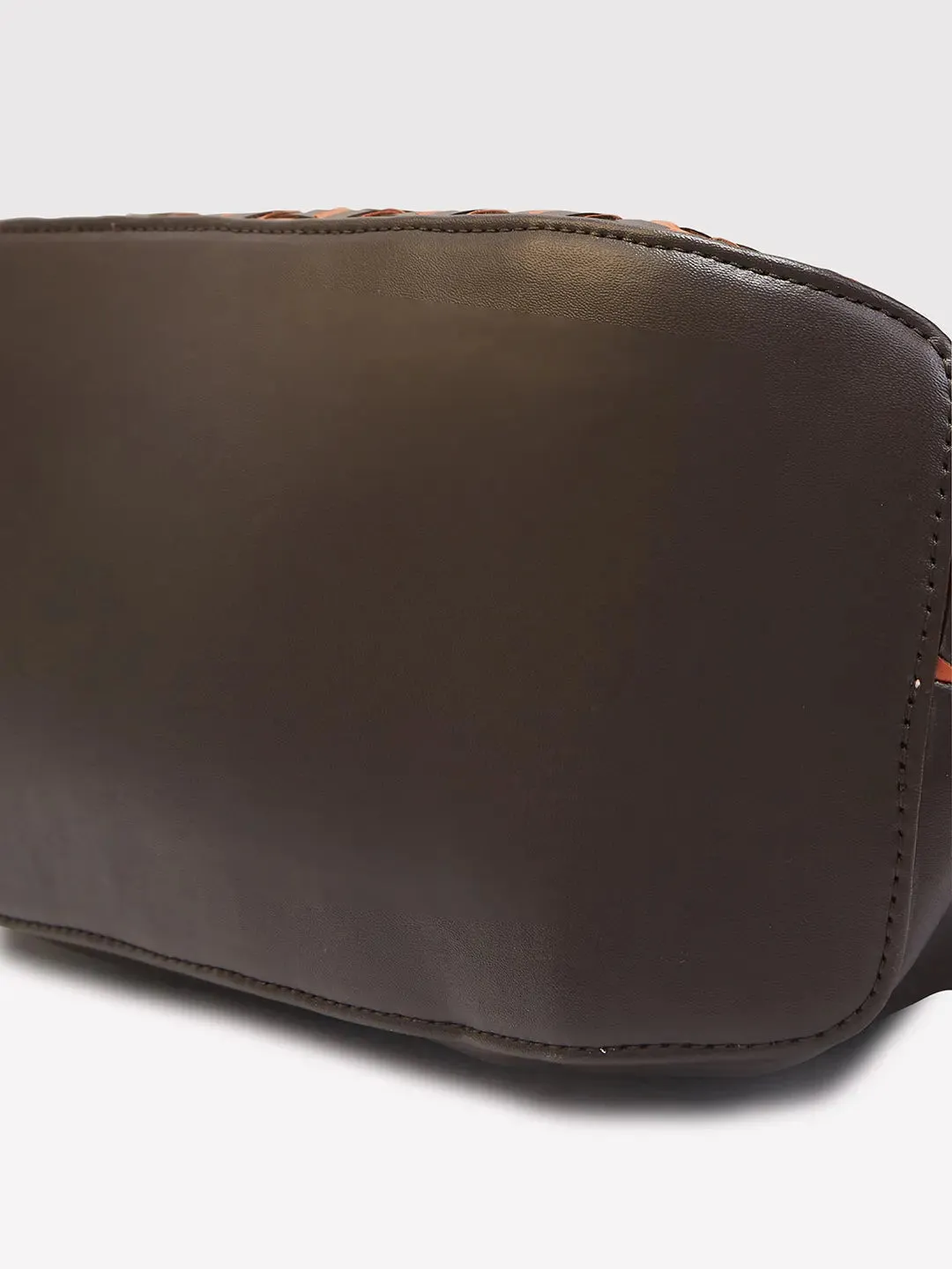 Caprese Zeta Medium Quilted Chocolate Satchel Bag