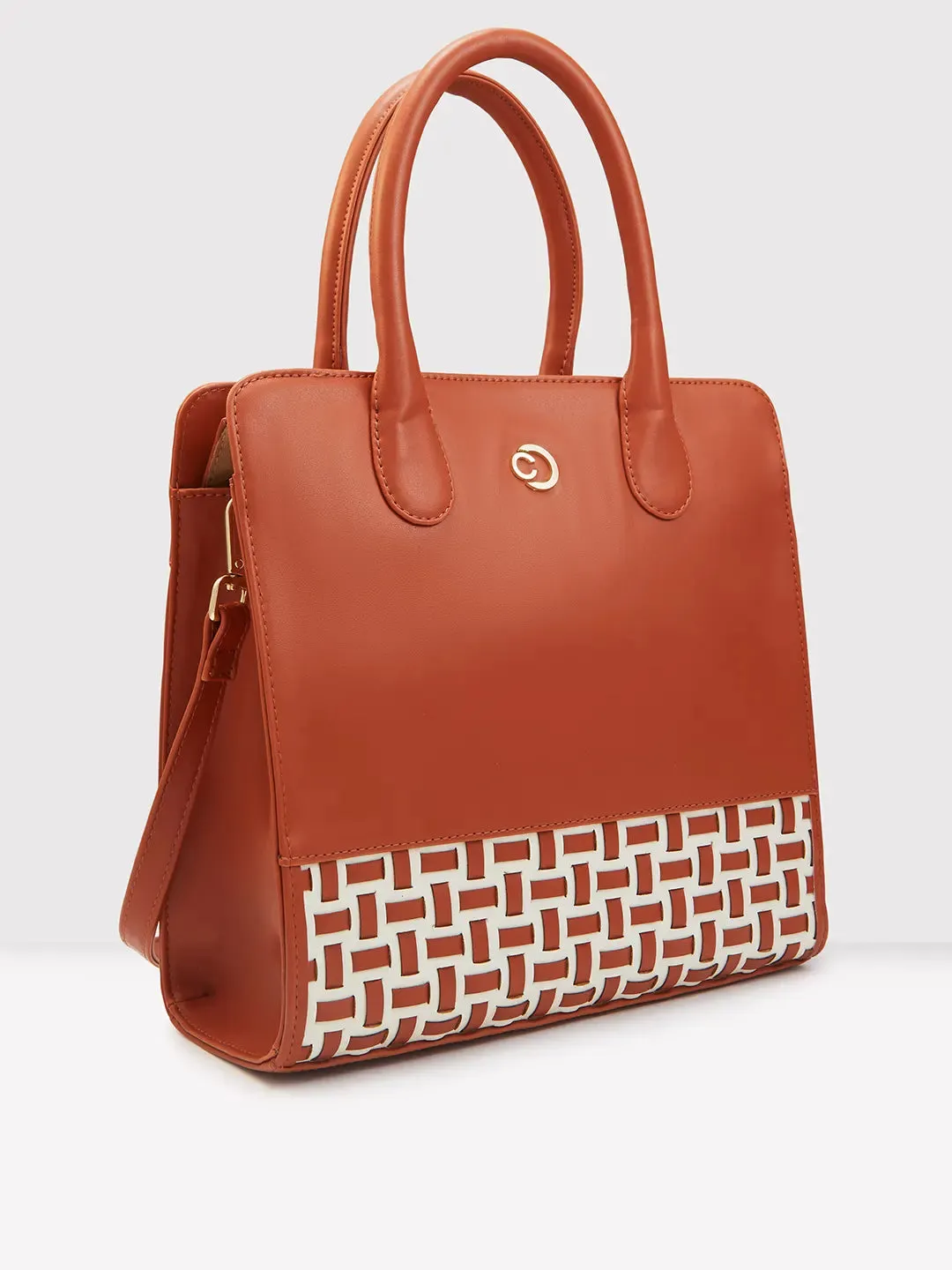 Caprese Zeta Medium Tan Tote Bag