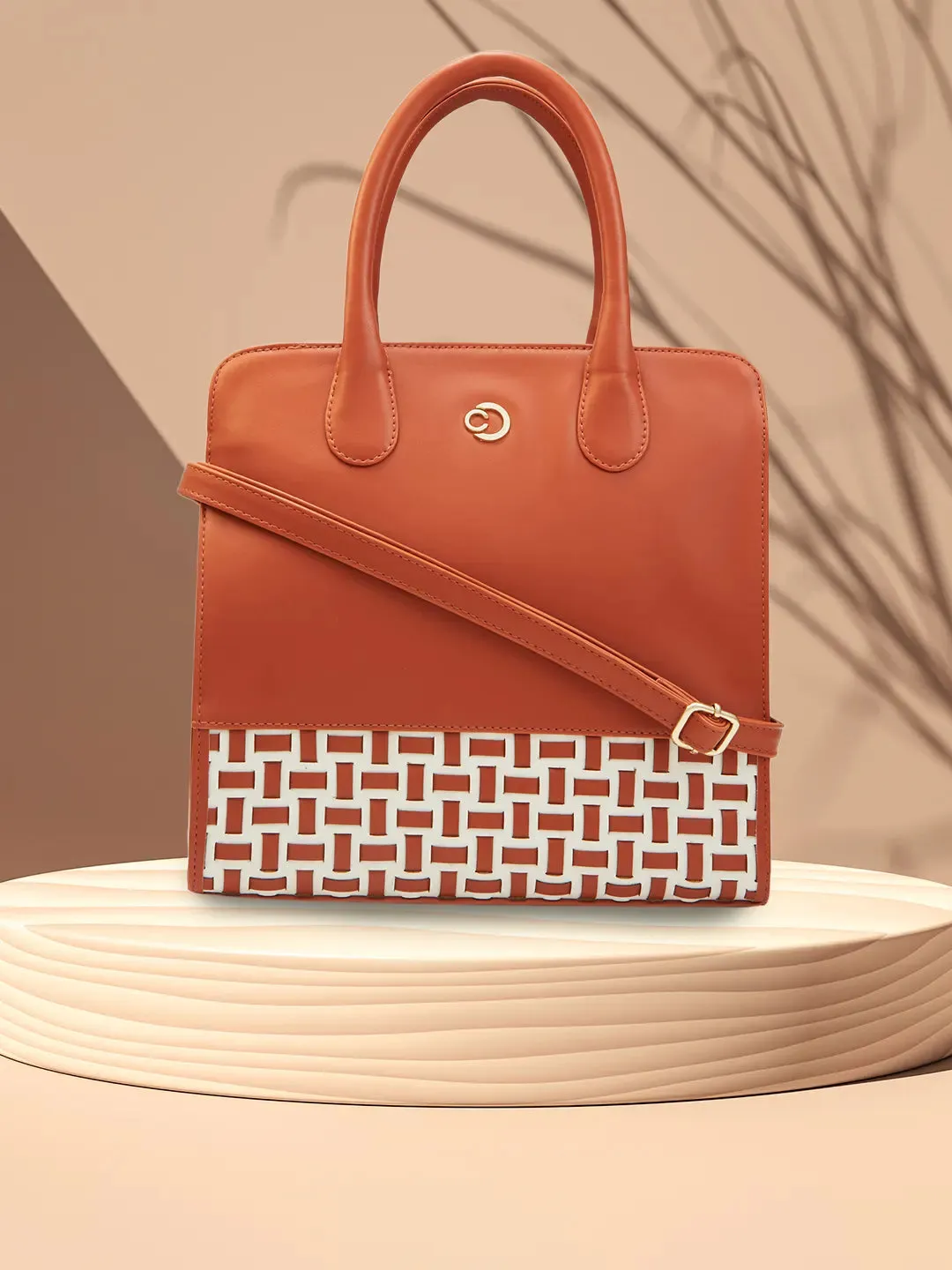 Caprese Zeta Medium Tan Tote Bag