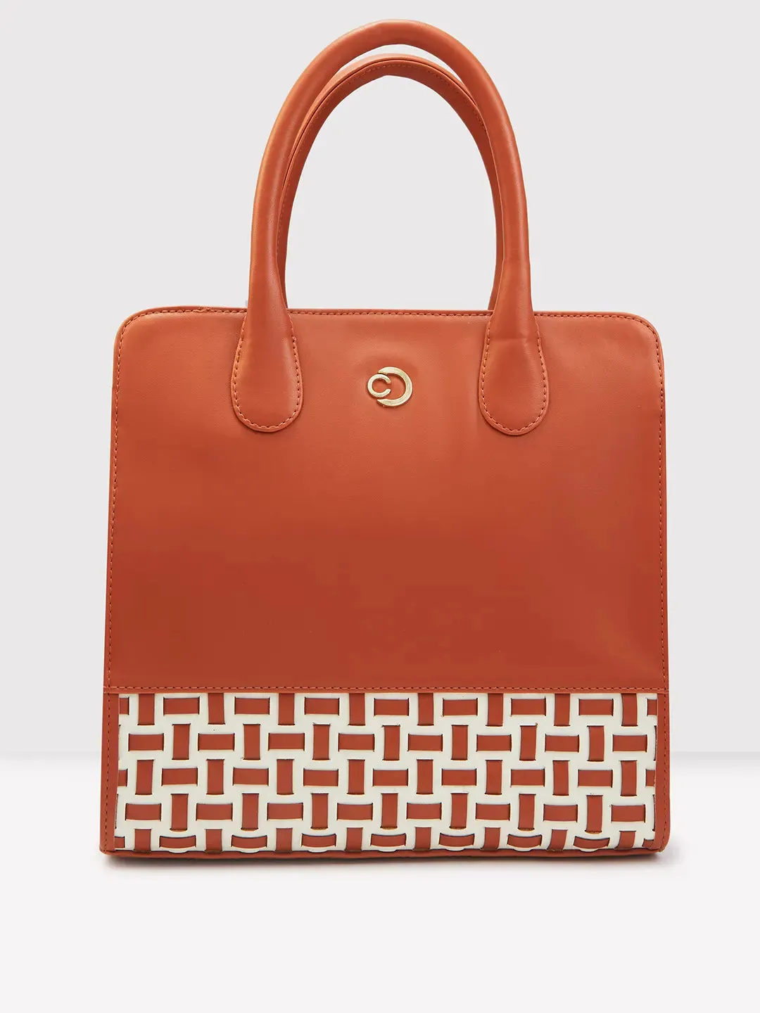 Caprese Zeta Medium Tan Tote Bag