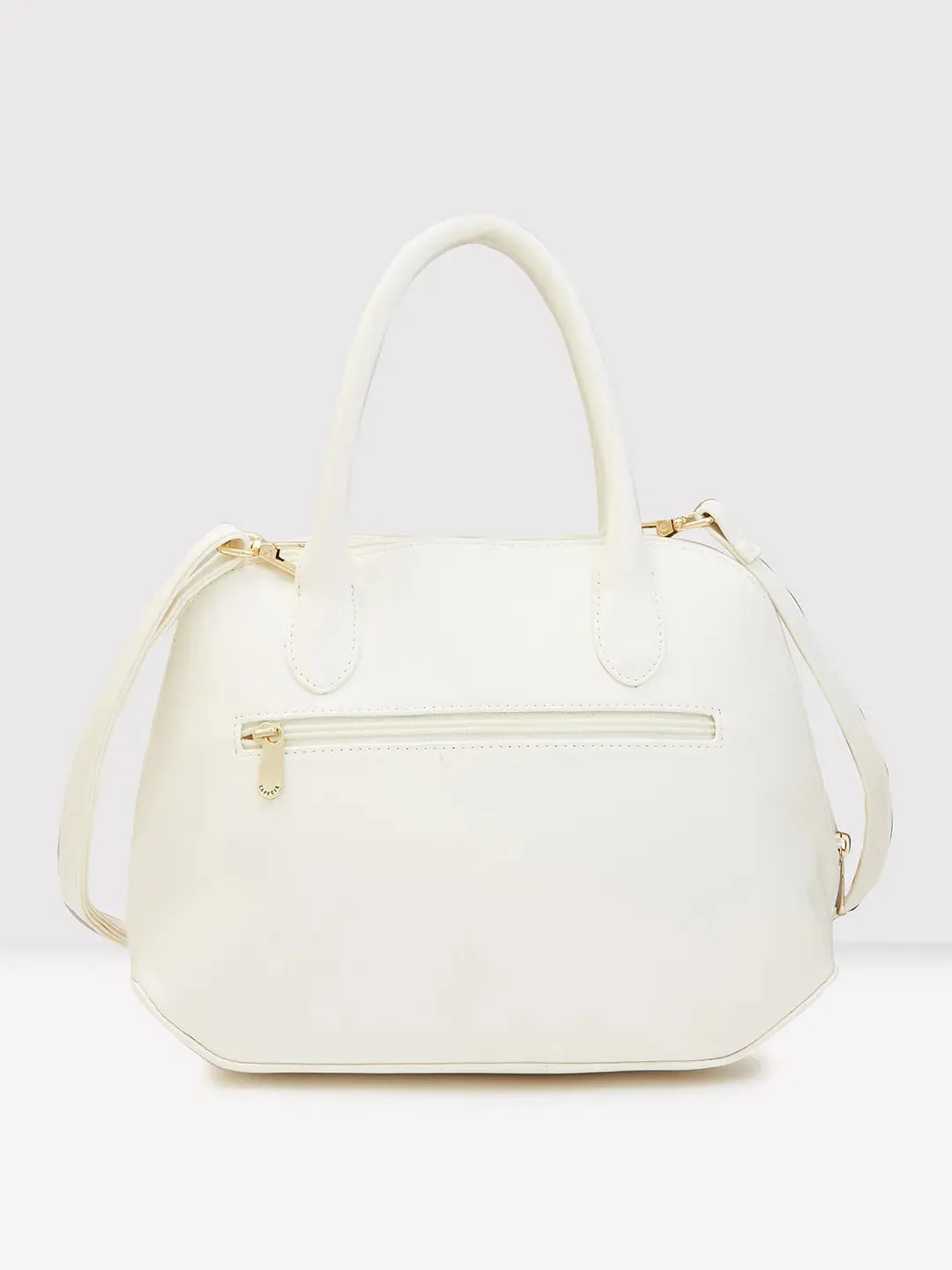 Caprese Zeta Medium Vanilla Satchel Bag