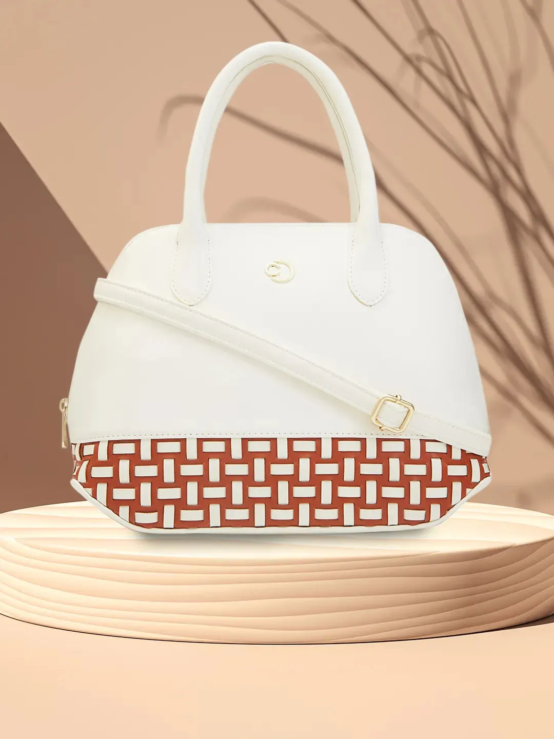Caprese Zeta Medium Vanilla Satchel Bag