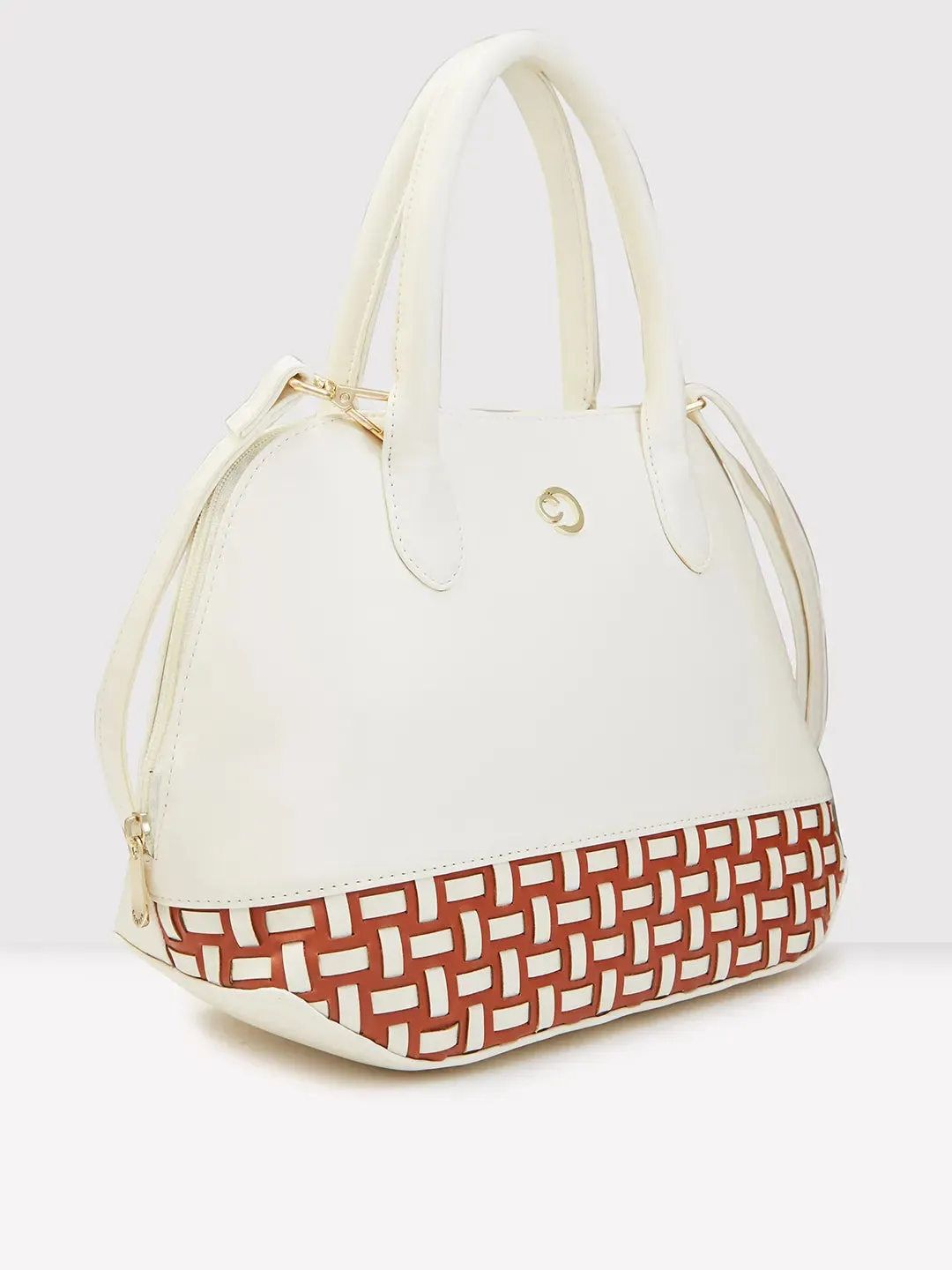 Caprese Zeta Medium Vanilla Satchel Bag