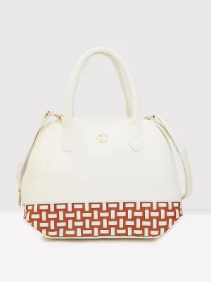 Caprese Zeta Medium Vanilla Satchel Bag