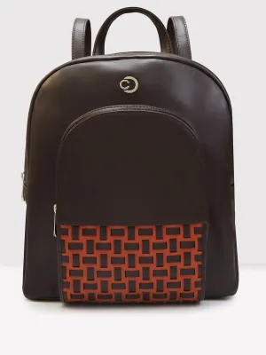Caprese Zeta Quilted Large Chocolate Backpack