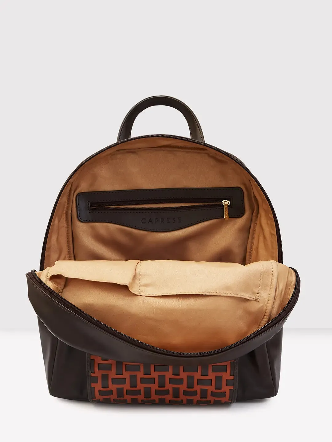 Caprese Zeta Quilted Large Chocolate Backpack