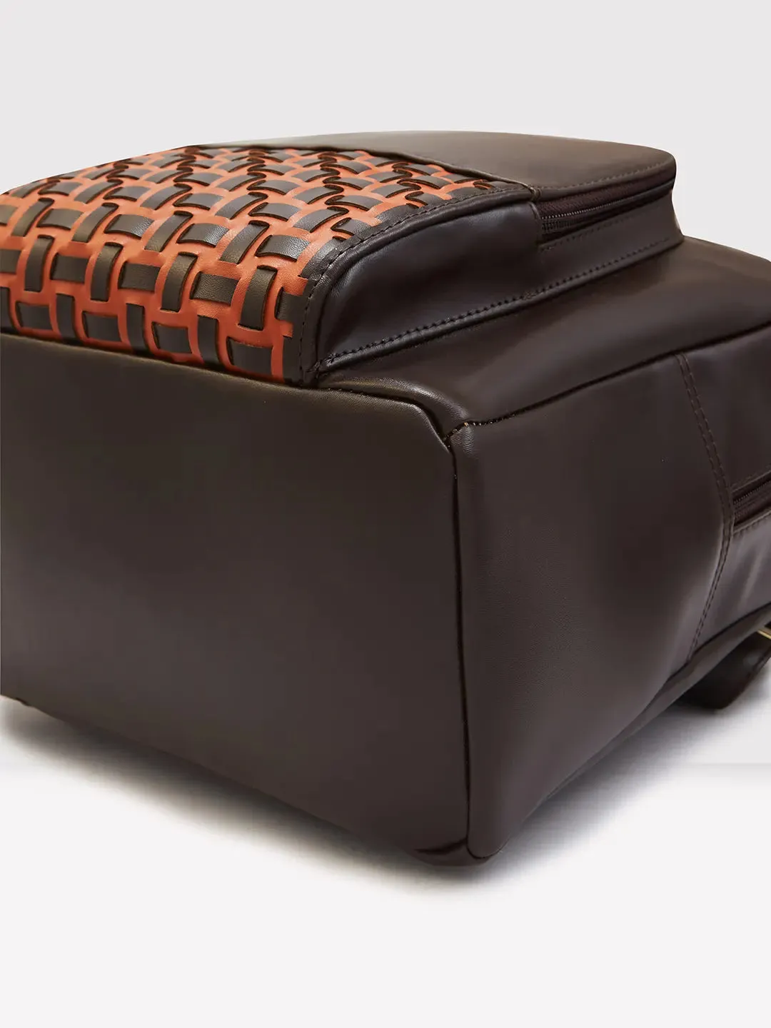 Caprese Zeta Quilted Large Chocolate Backpack