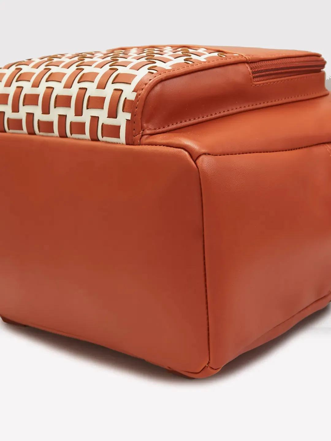 Caprese Zeta Quilted Large Tan Backpack