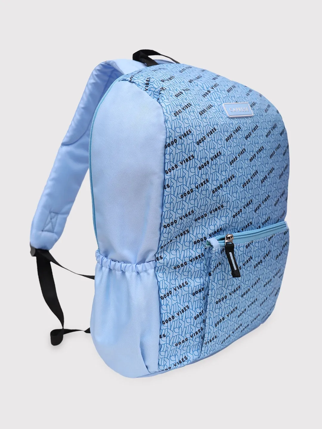 Caprese Zoe Large Light Blue Laptop Backpack