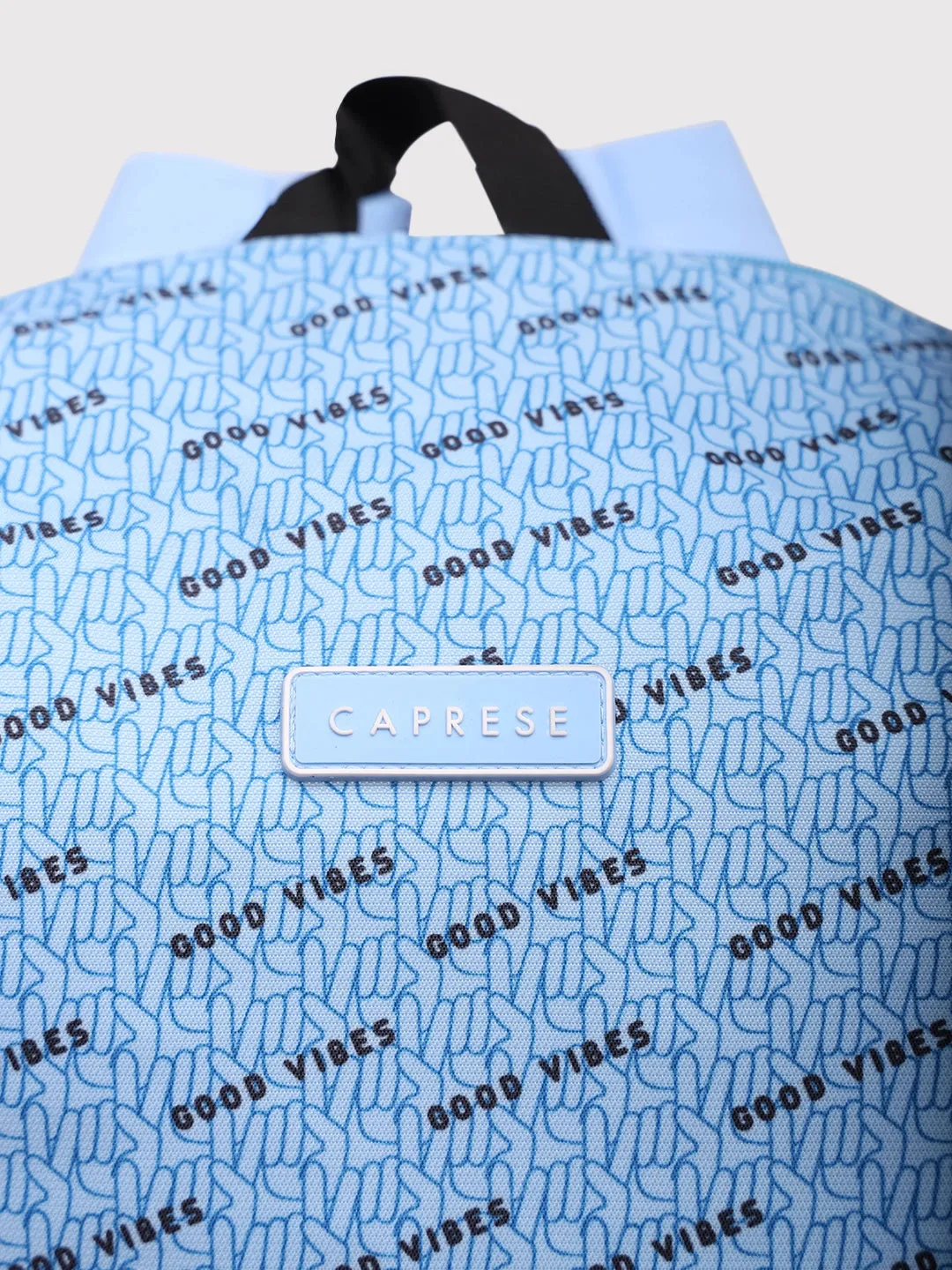 Caprese Zoe Large Light Blue Laptop Backpack