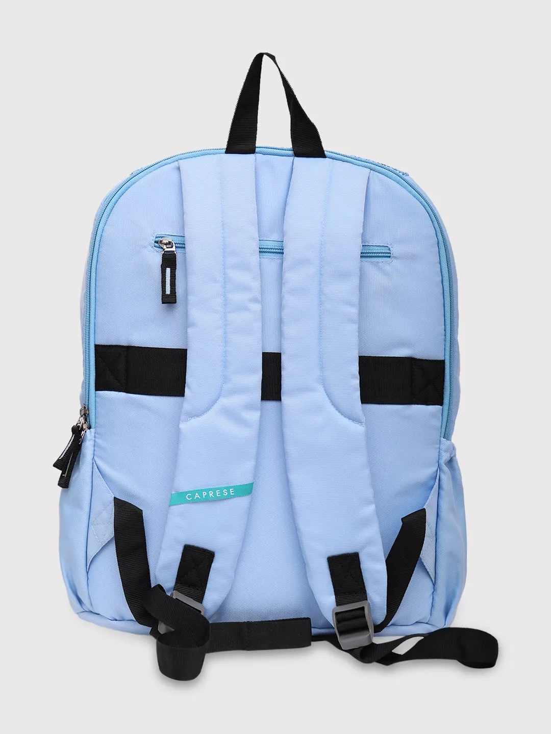 Caprese Zoe Large Light Blue Laptop Backpack