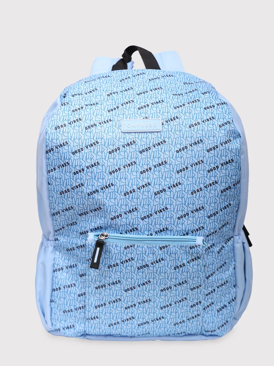 Caprese Zoe Large Light Blue Laptop Backpack