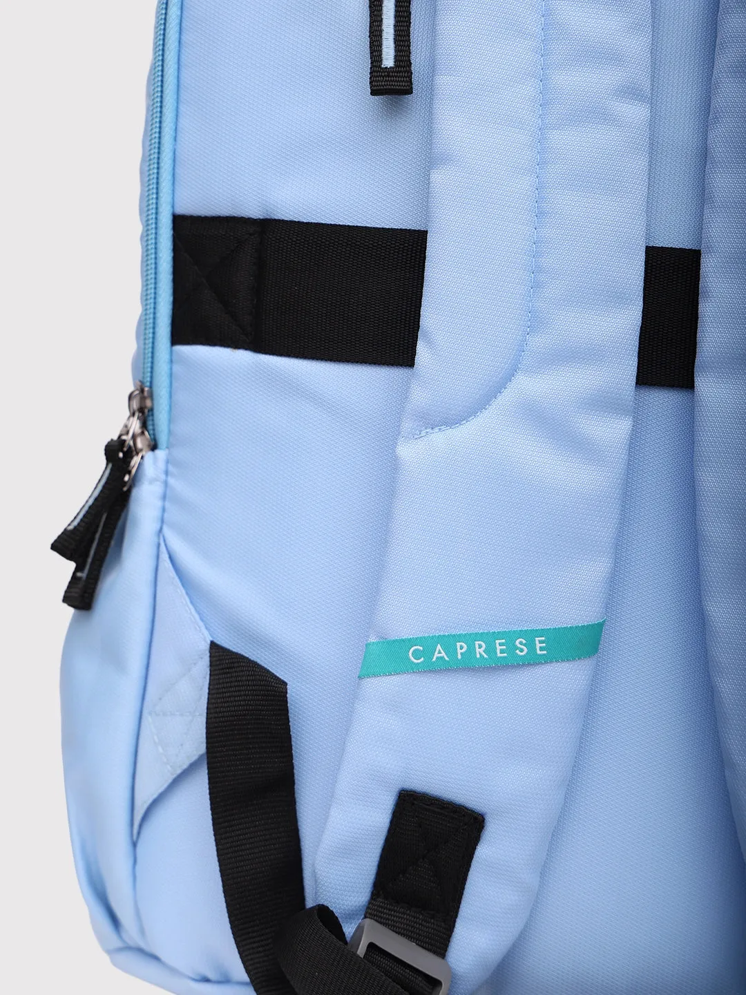 Caprese Zoe Large Light Blue Laptop Backpack