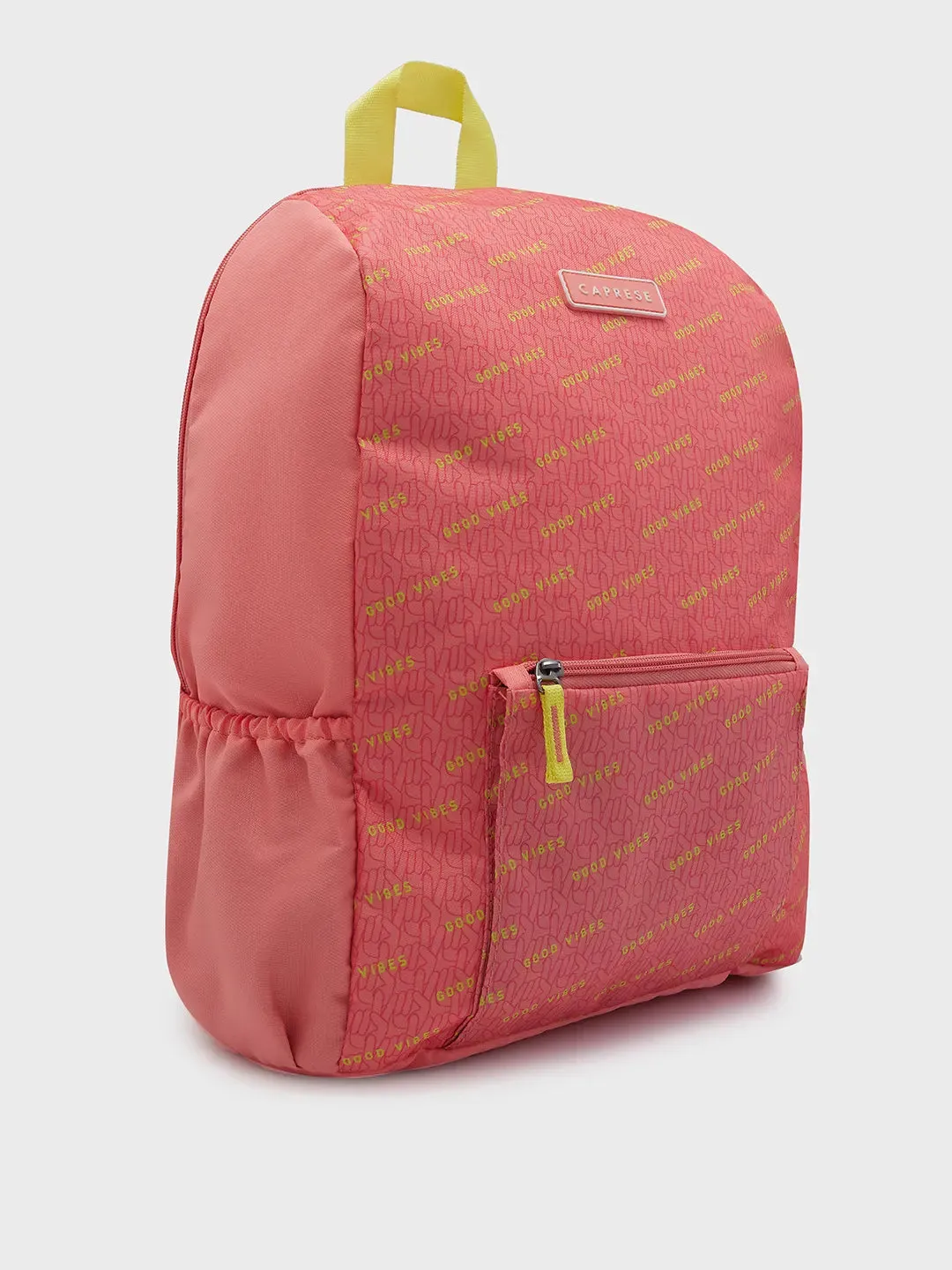 Caprese Zoe Large Peach Laptop Backpack