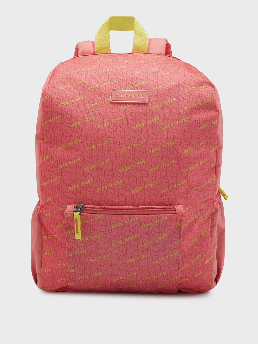 Caprese Zoe Large Peach Laptop Backpack