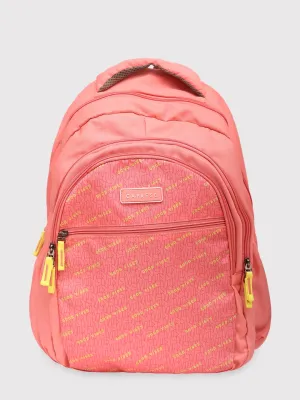 Caprese Zoe Large Peach School Backpack
