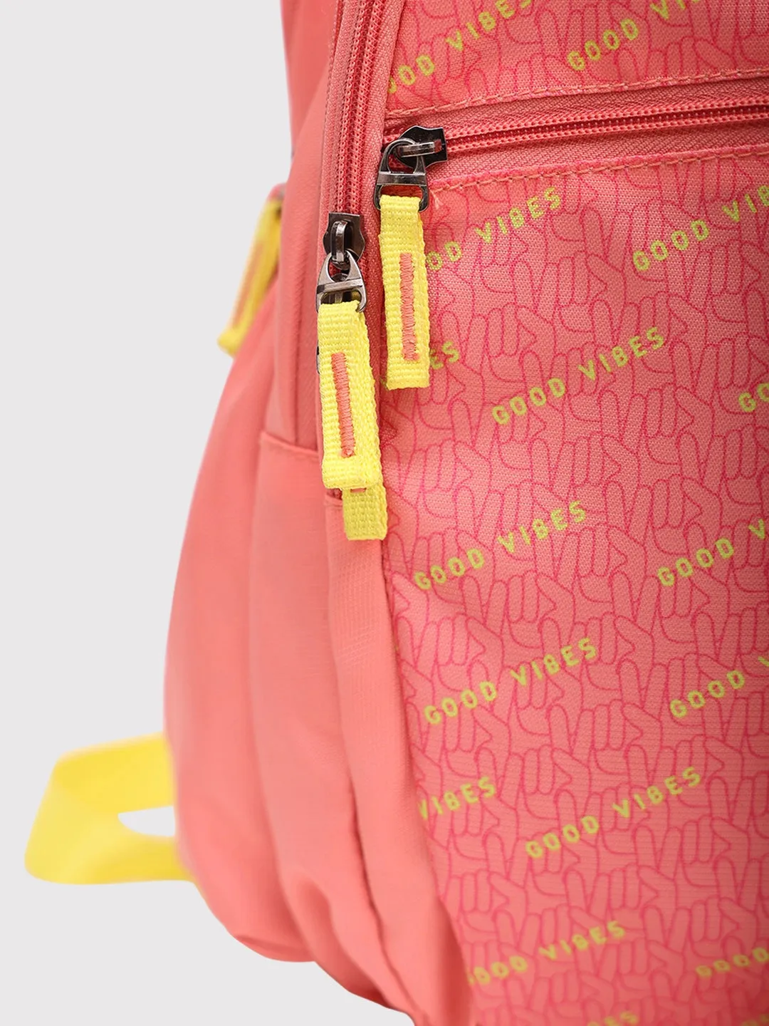 Caprese Zoe Large Peach School Backpack