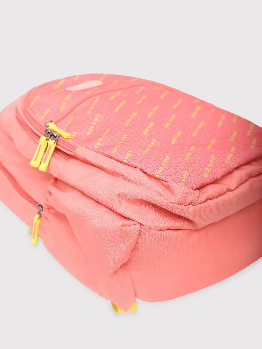 Caprese Zoe Large Peach School Backpack