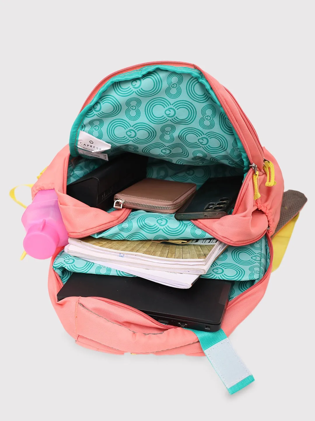 Caprese Zoe Large Peach School Backpack