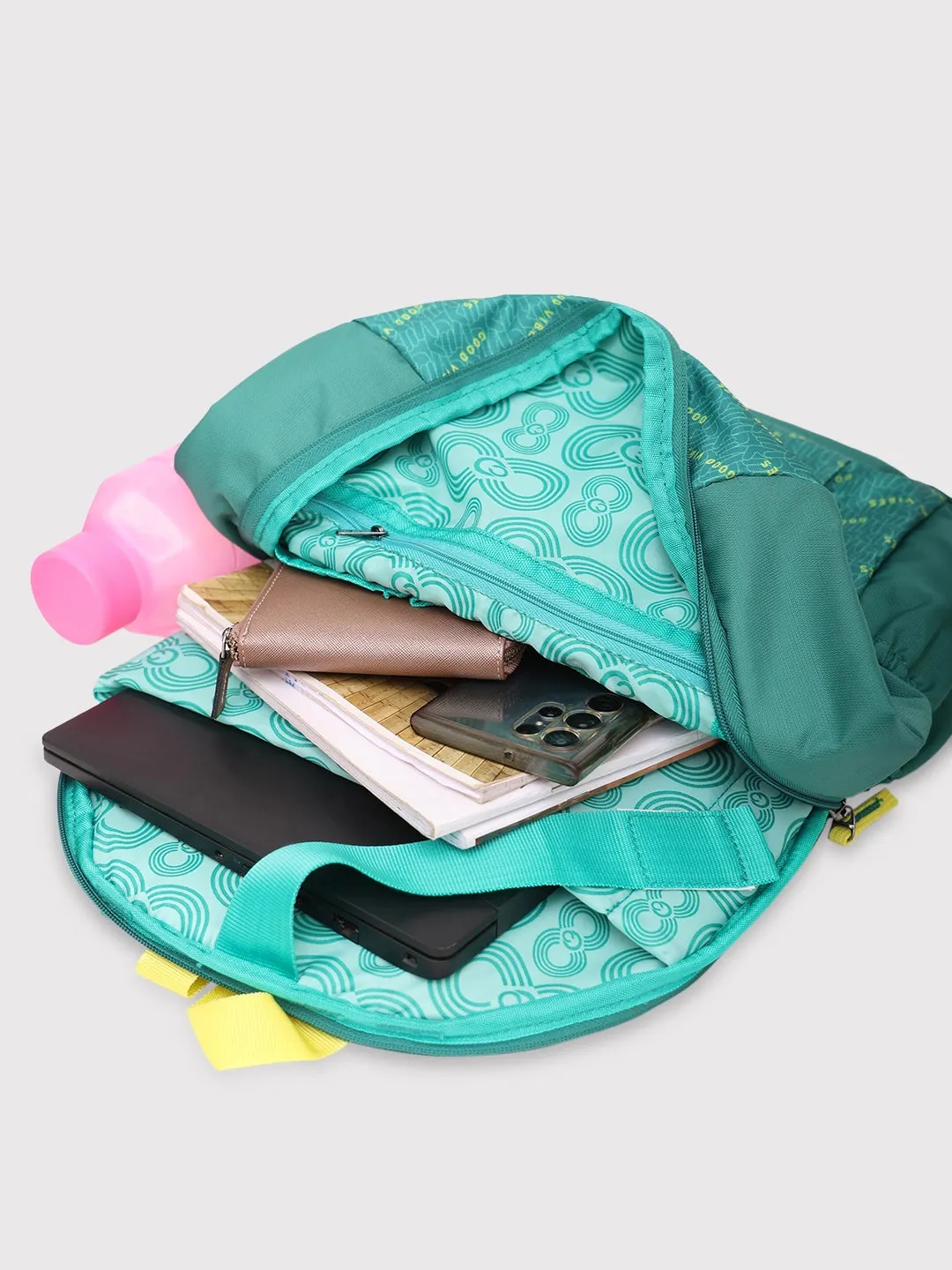 Caprese Zoe Large Sage Green Laptop Backpack