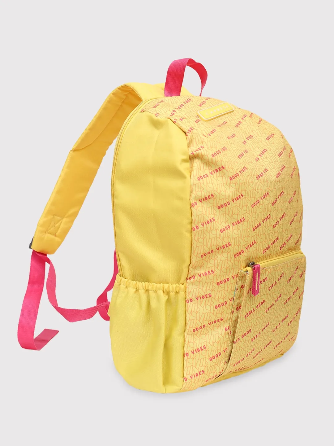 Caprese Zoe Large Yellow Laptop Backpack