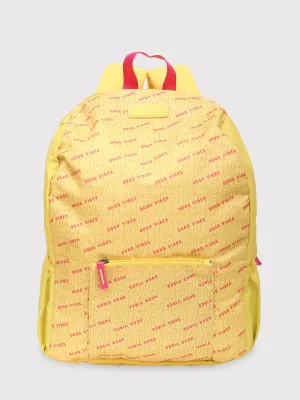 Caprese Zoe Large Yellow Laptop Backpack