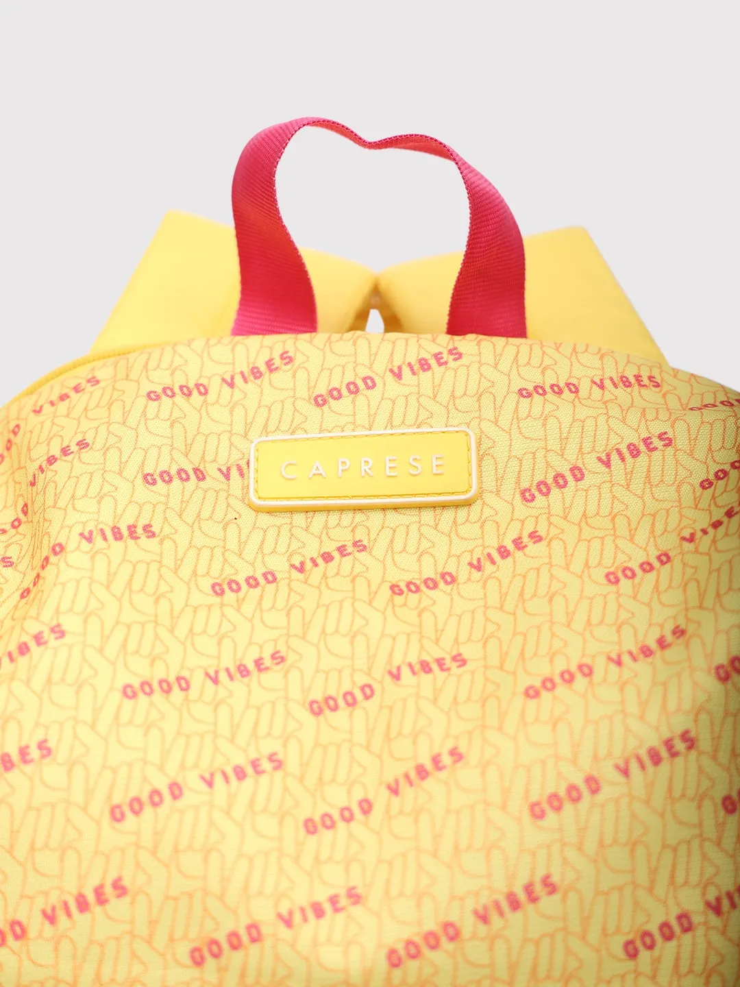 Caprese Zoe Large Yellow Laptop Backpack