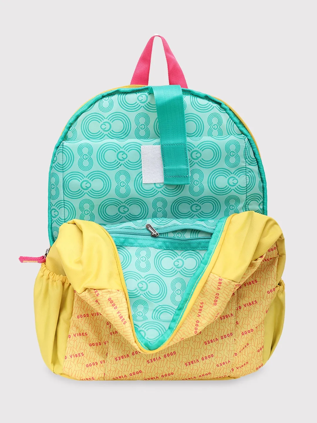 Caprese Zoe Large Yellow Laptop Backpack