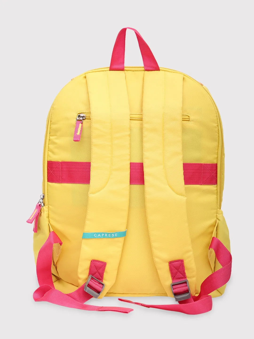 Caprese Zoe Large Yellow Laptop Backpack
