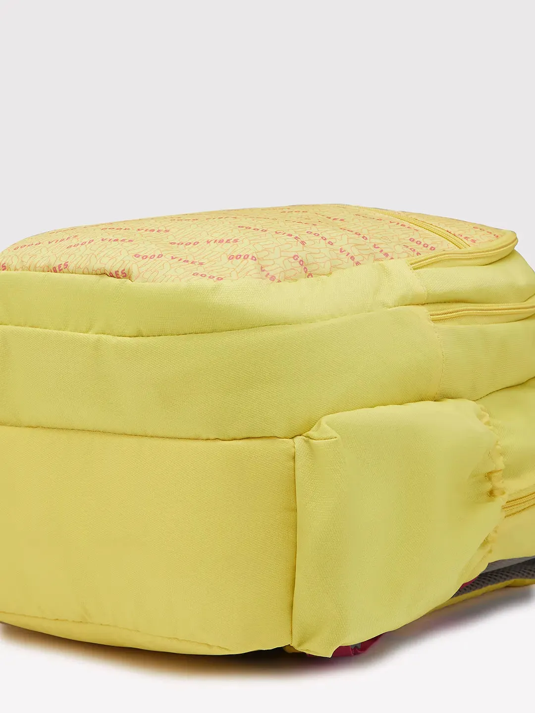 Caprese Zoe Large Yellow School Backpack