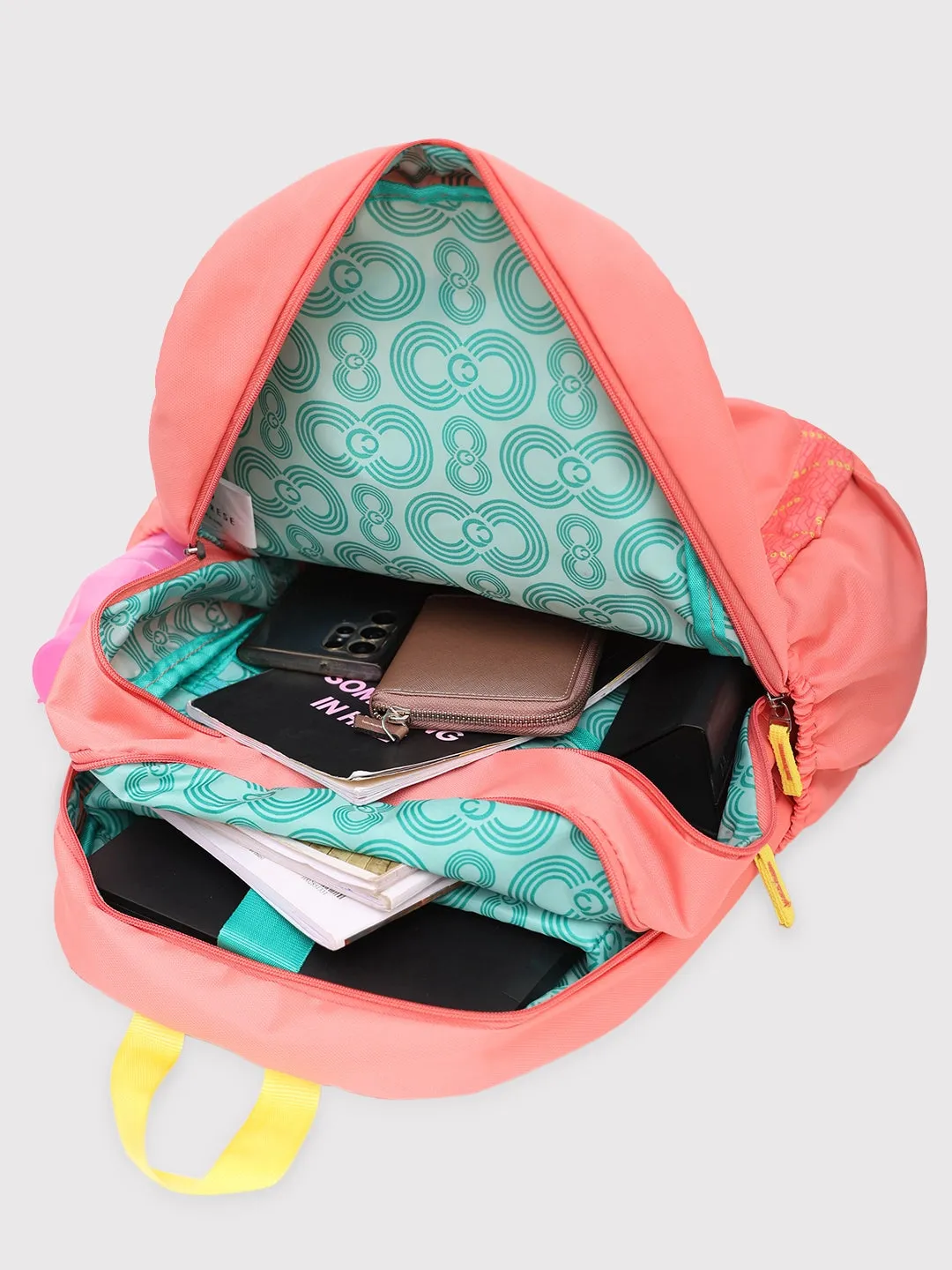 Caprese Zoe X-Large Peach Laptop Backpack