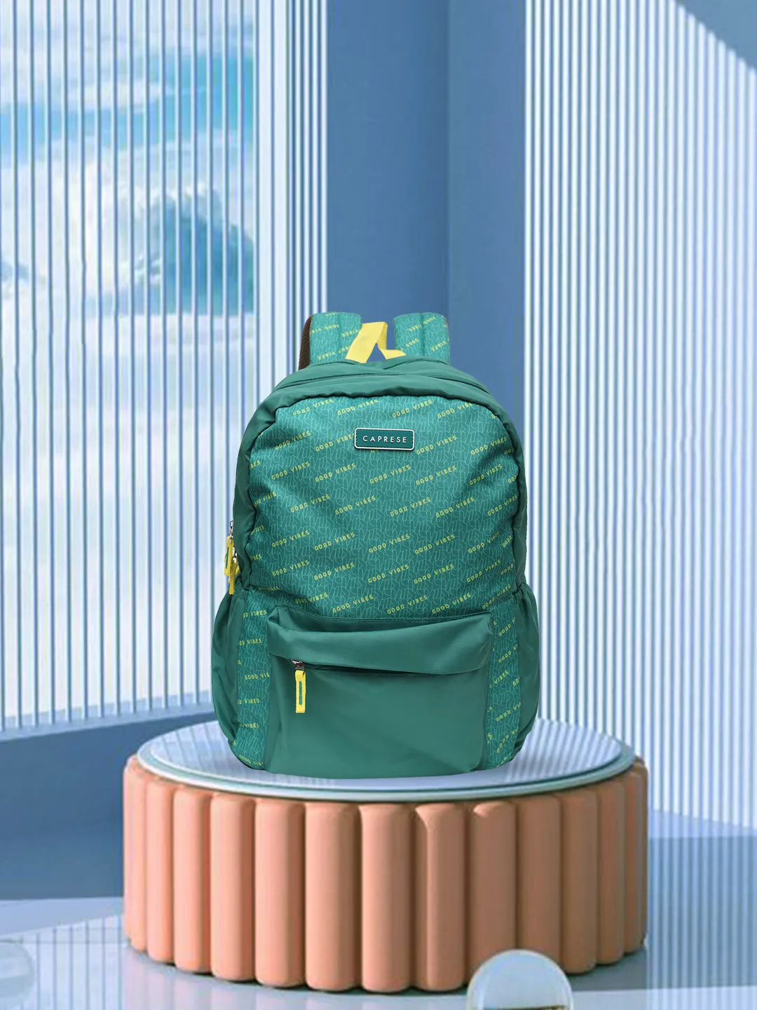 Caprese Zoe X Large Sage Green Laptop Backpack