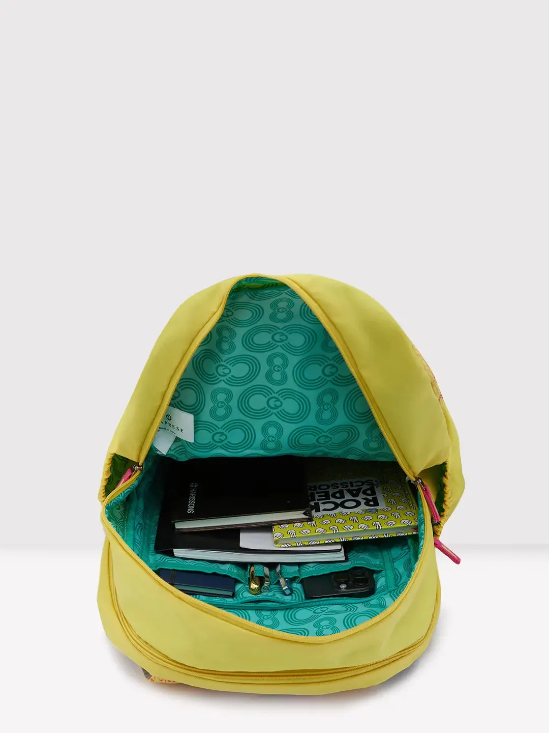 Caprese Zoe X-Large Yellow Laptop Backpack