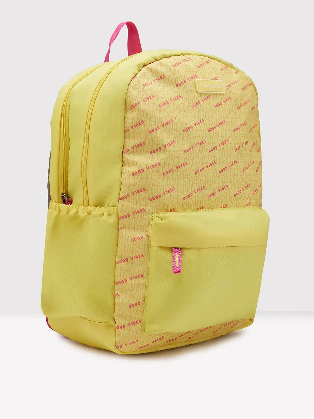 Caprese Zoe X-Large Yellow Laptop Backpack