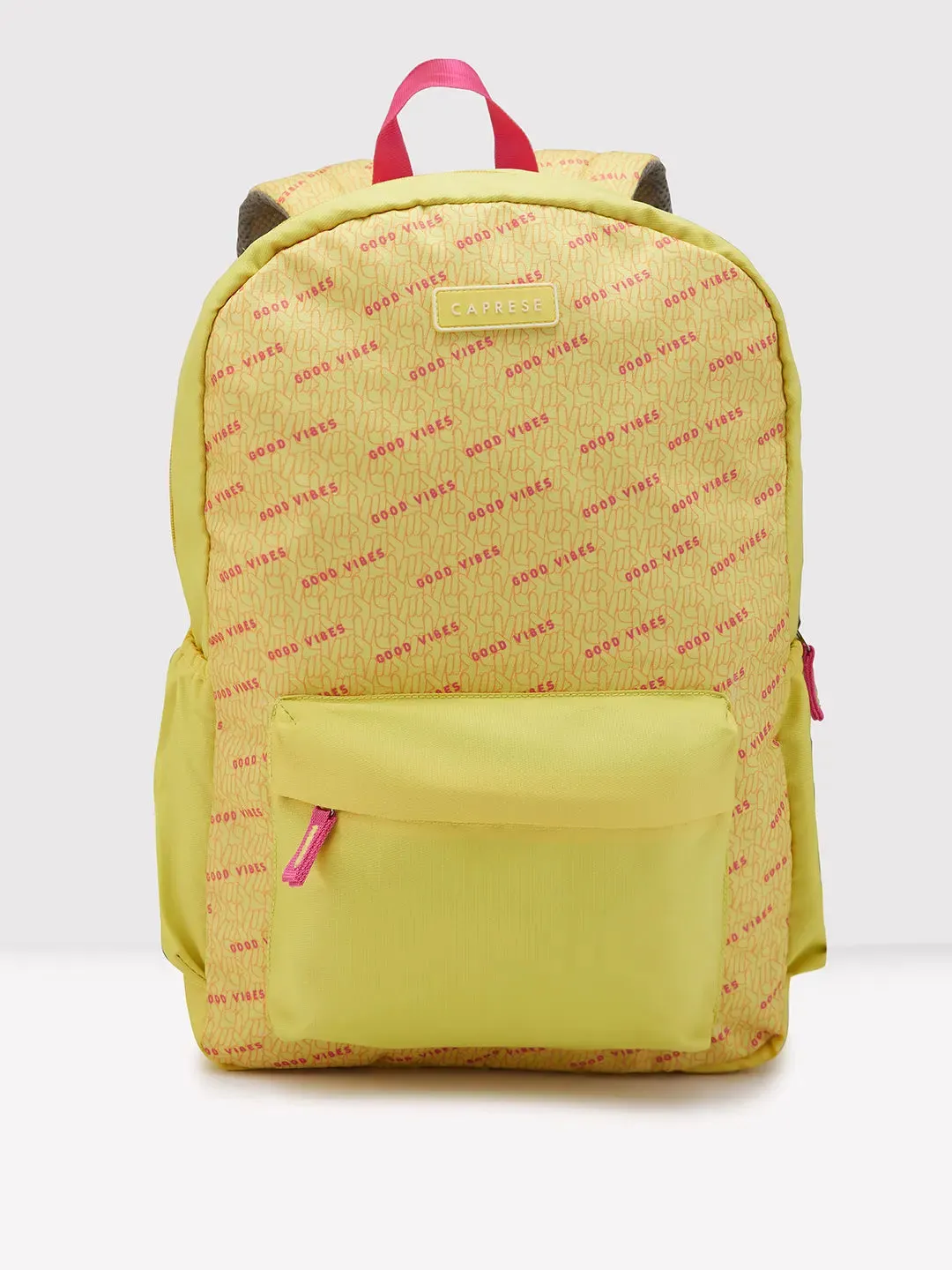 Caprese Zoe X-Large Yellow Laptop Backpack