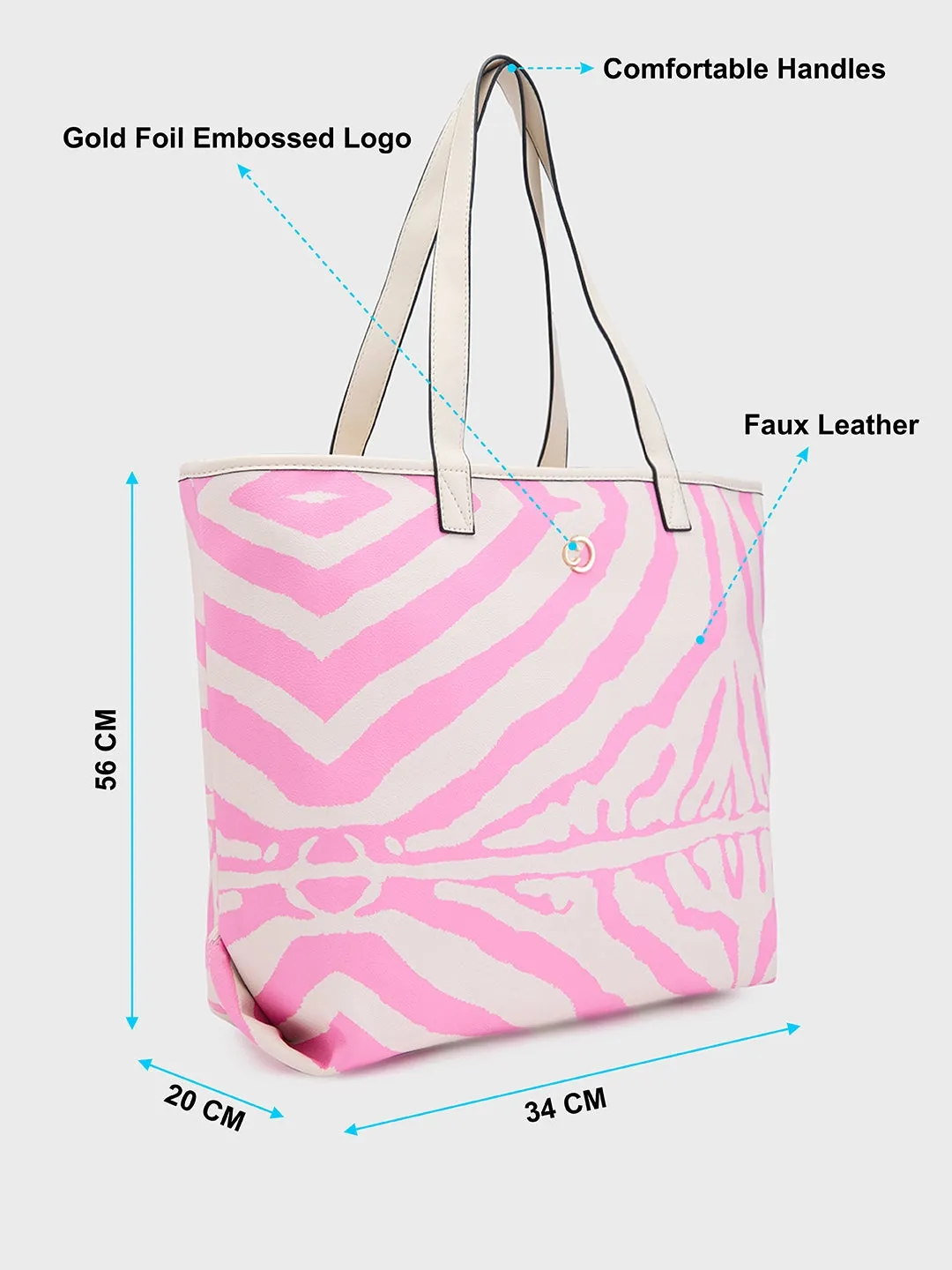 Caprese Zuzu Large Cream Tote Bag