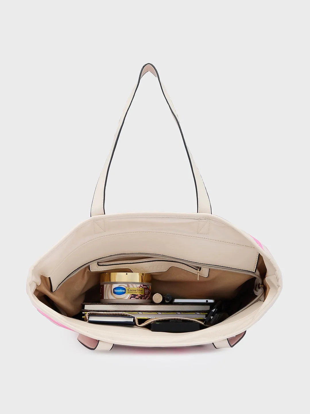 Caprese Zuzu Large Cream Tote Bag