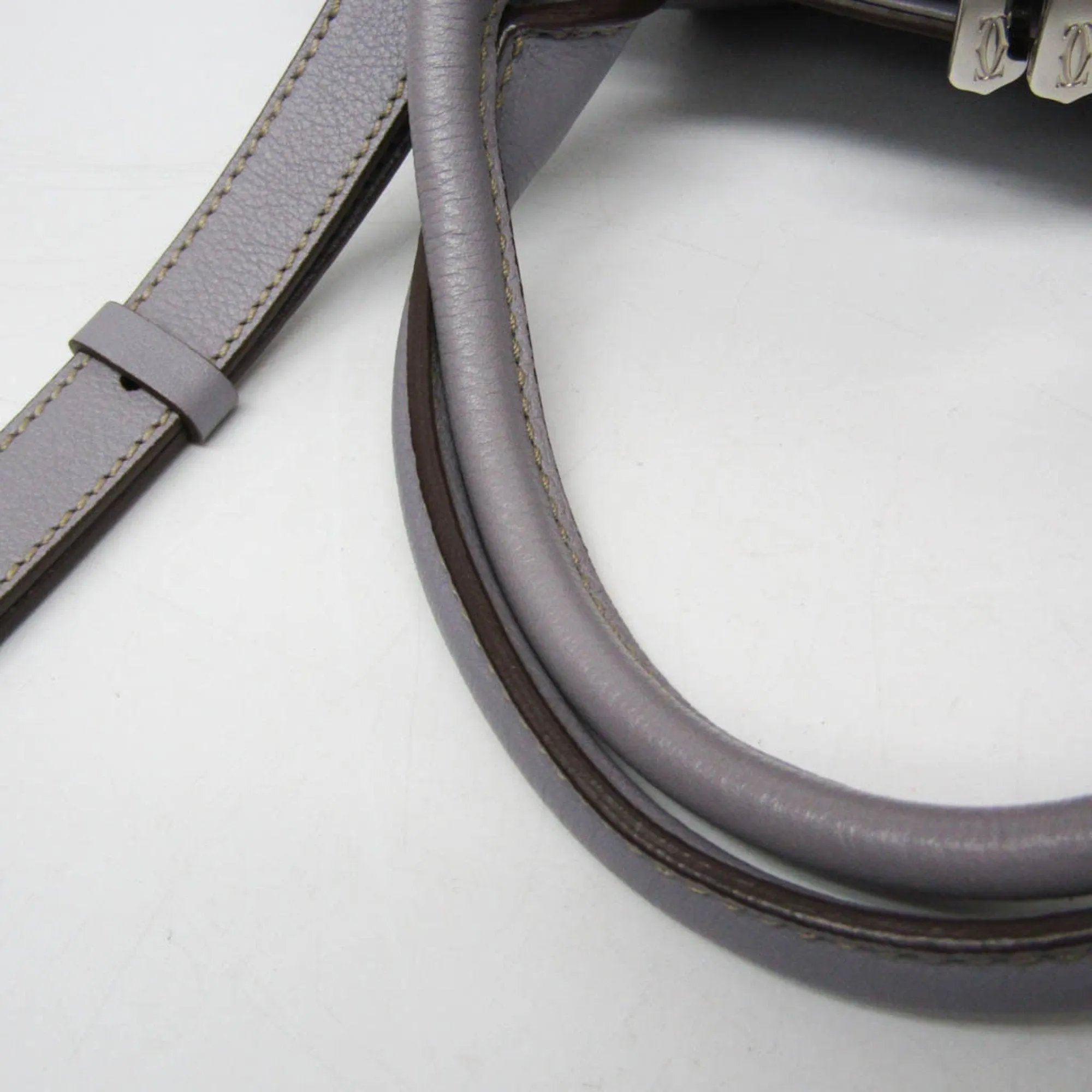 Cartier C De Cartier Leather Handbag (Pre-Owned)