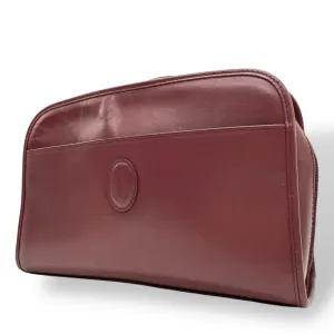 Cartier  Color Wine Leather Clutch Bag Pouch (Pre-Owned)