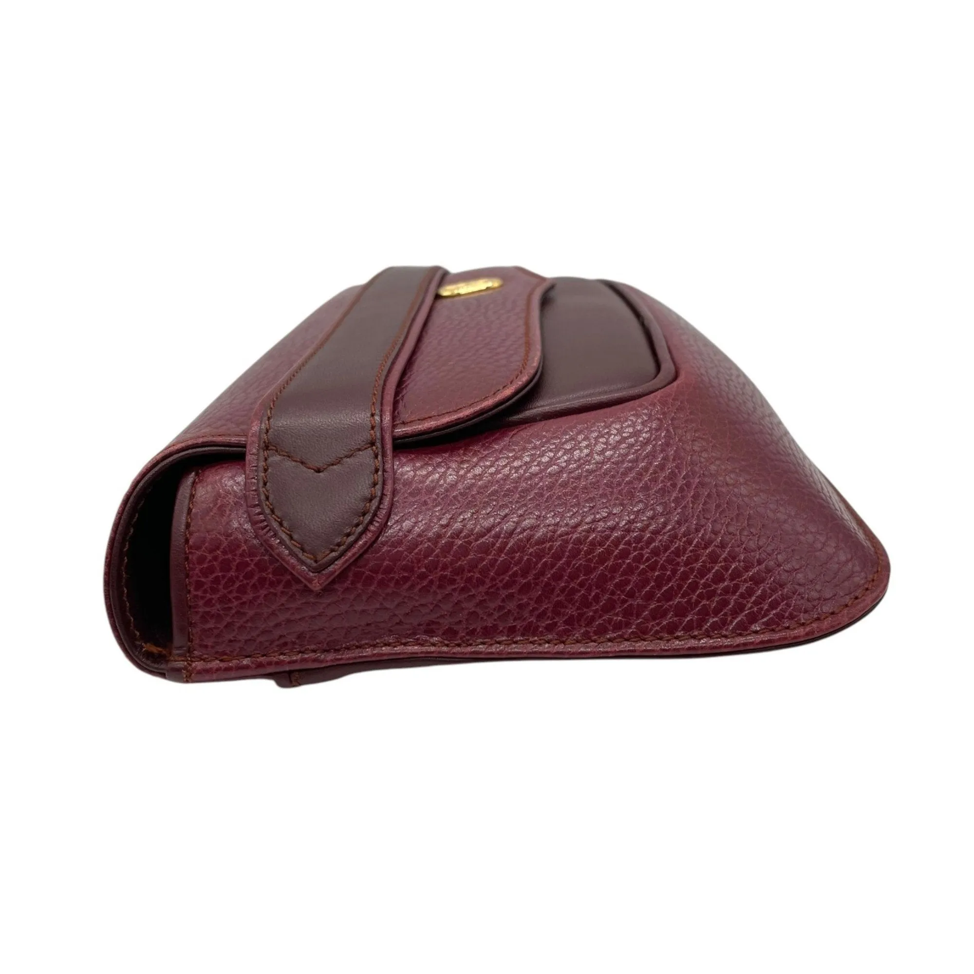 Cartier  Color Wine Leather Clutch Bag (Pre-Owned)