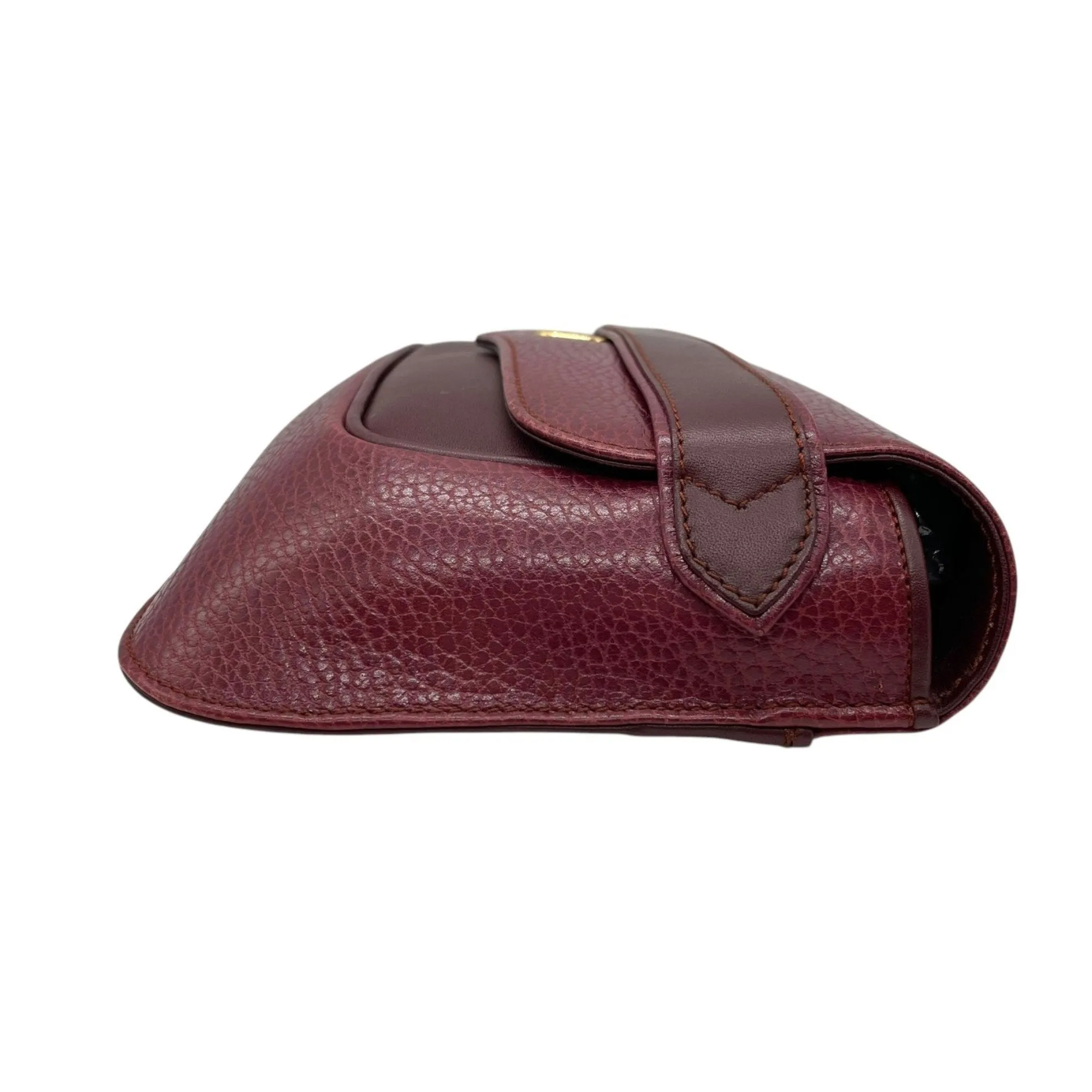 Cartier  Color Wine Leather Clutch Bag (Pre-Owned)