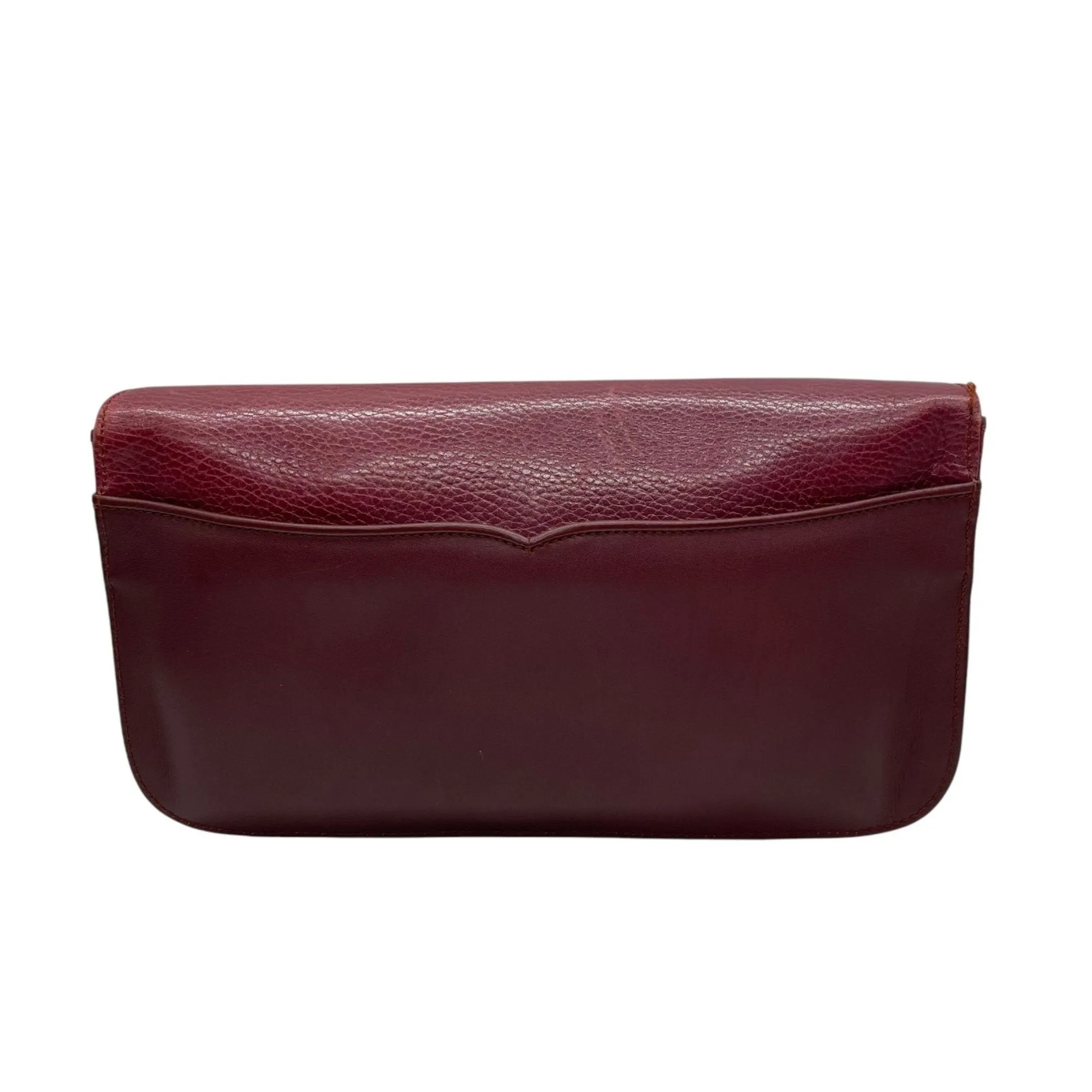 Cartier  Color Wine Leather Clutch Bag (Pre-Owned)