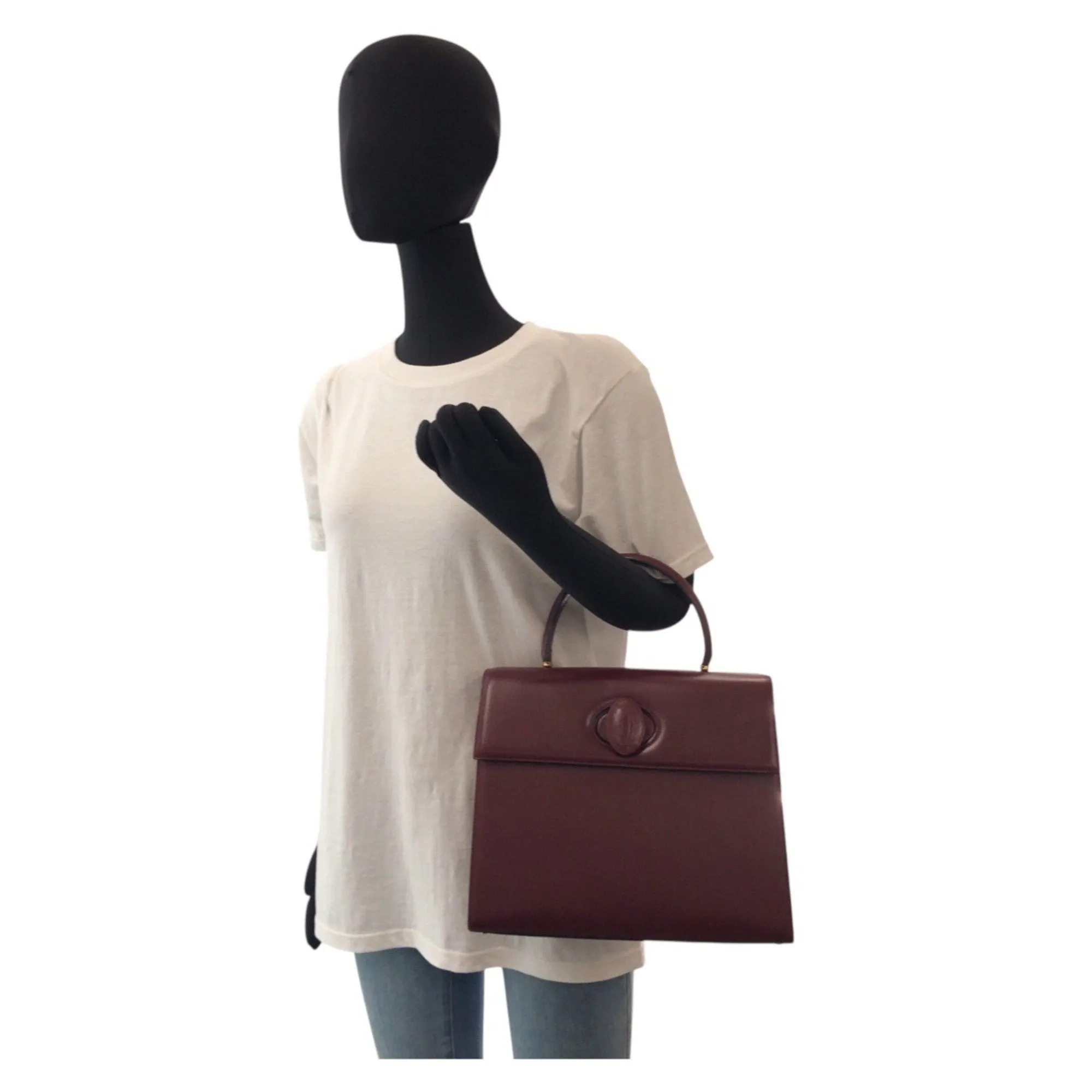 Cartier Leather Handbag (Pre-Owned)