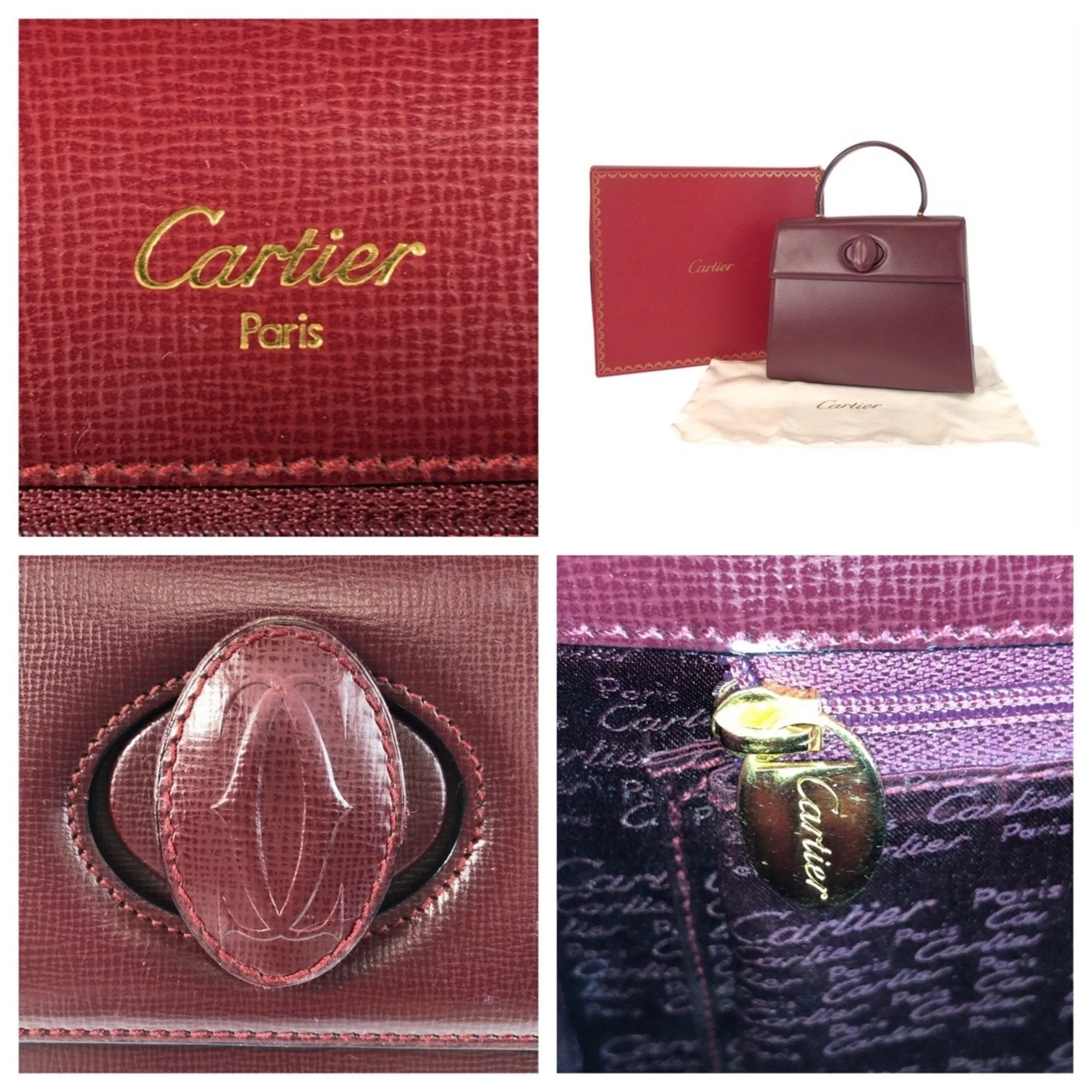 Cartier Leather Handbag (Pre-Owned)