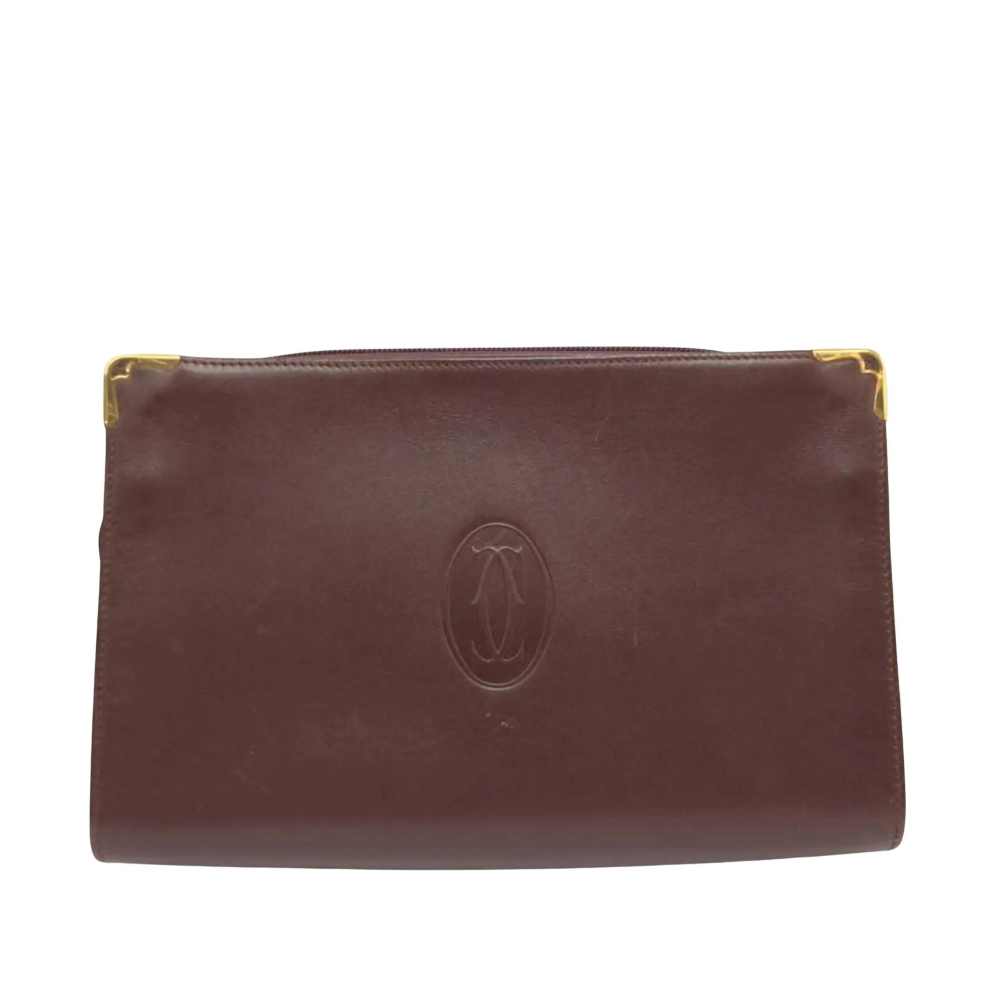 Cartier Must De Cartier Leather Clutch Bag (Pre-Owned)