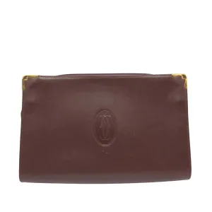 Cartier Must De Cartier Leather Clutch Bag (Pre-Owned)