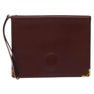 Cartier Must De Cartier Leather Clutch Bag (Pre-Owned)